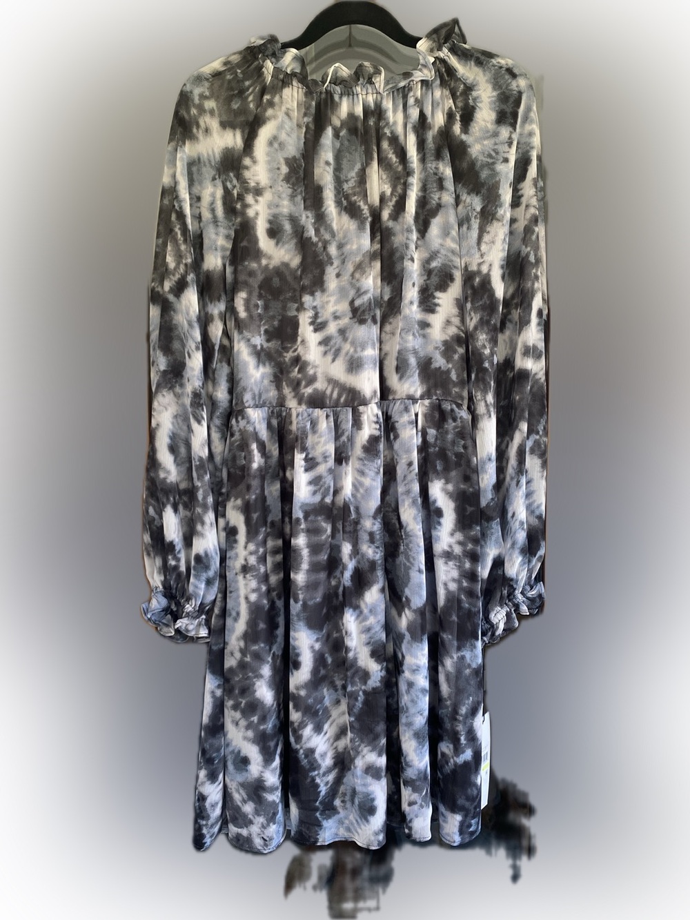 Calvin Klein Tie-Dye Long Sleeve Babydoll Dress